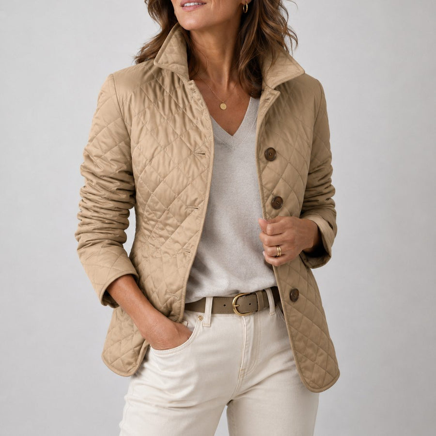 The Courtenay Quilted Jacket in Camel