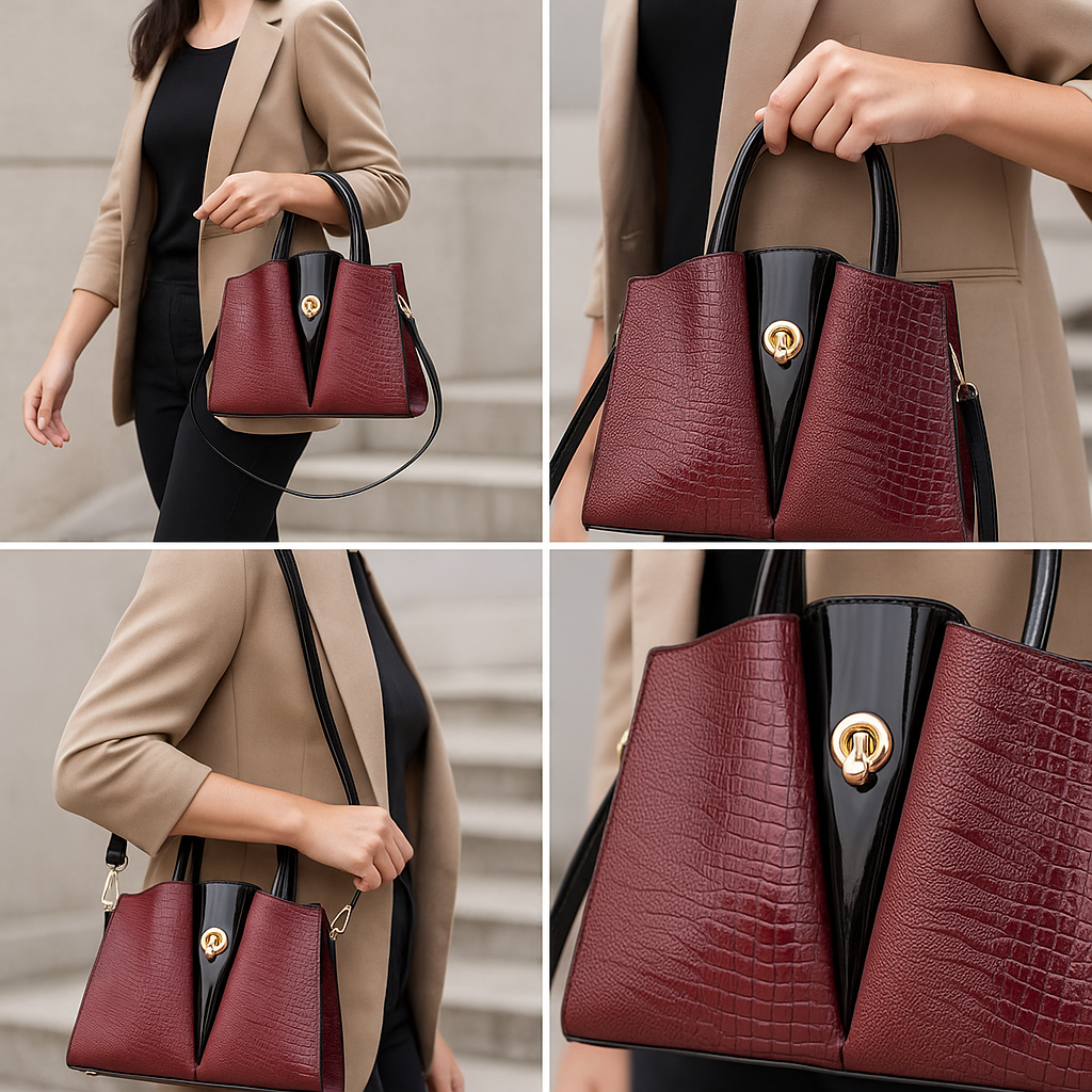 The Kensington Croc-Effect Tote