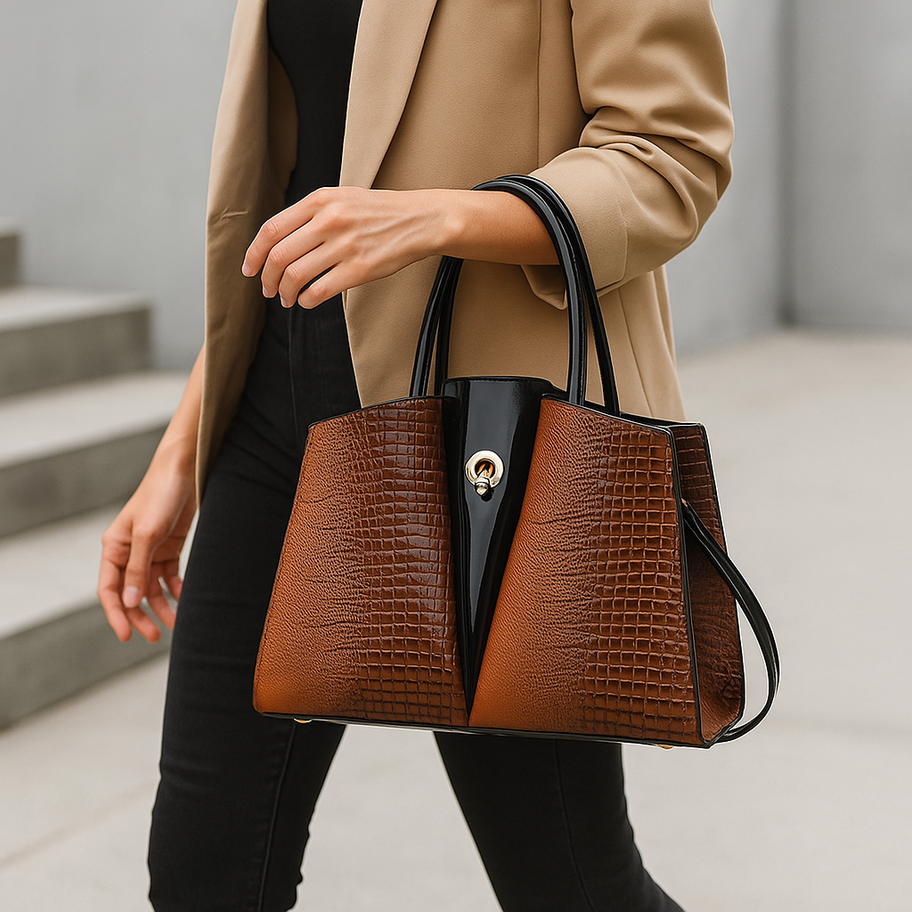 The Kensington Croc-Effect Tote