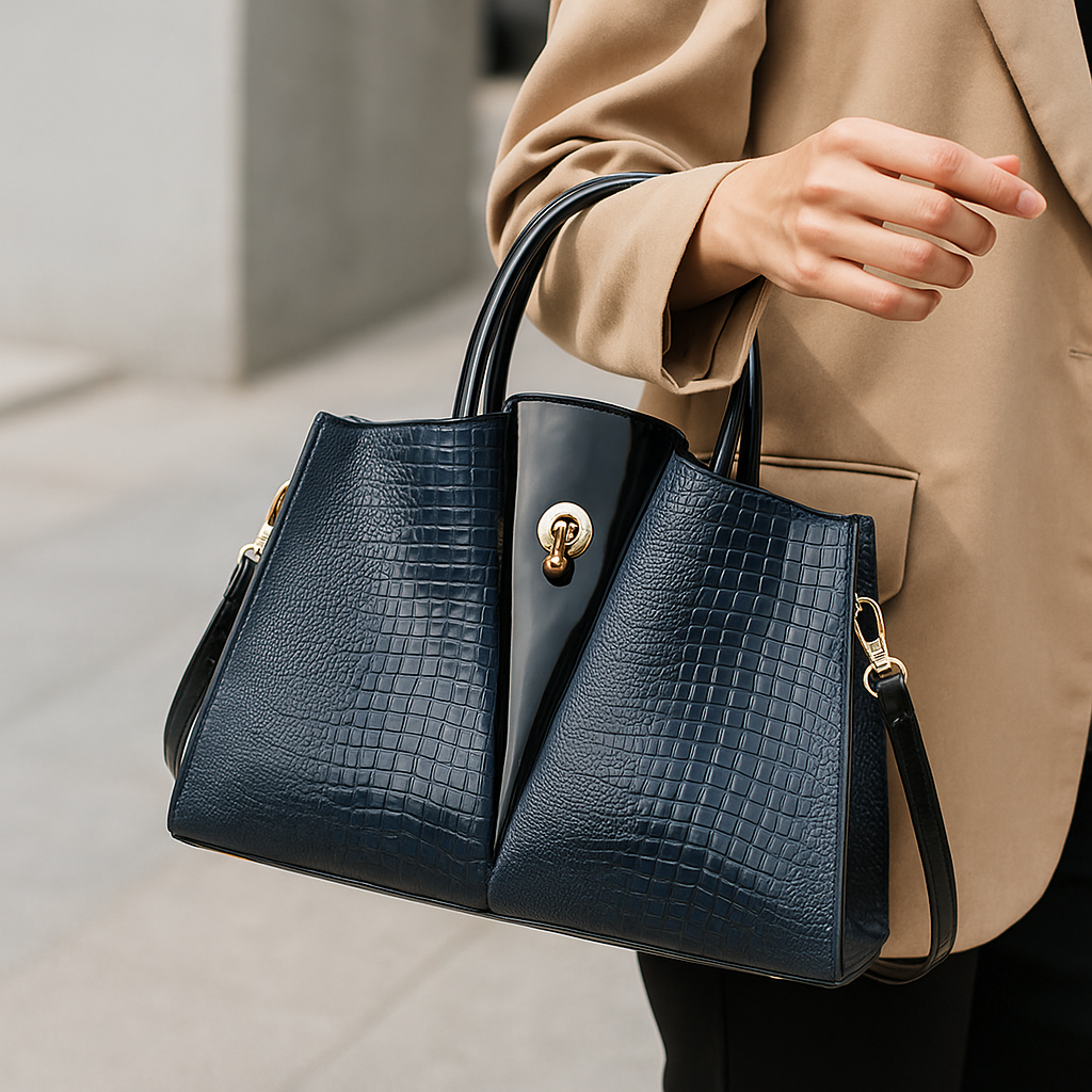 The Kensington Croc-Effect Tote