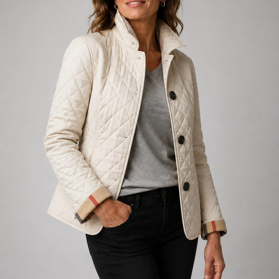 The Courtenay Quilted Jacket in Ivory