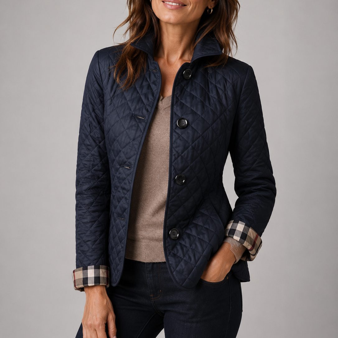 The Courtenay Quilted Jacket in Navy