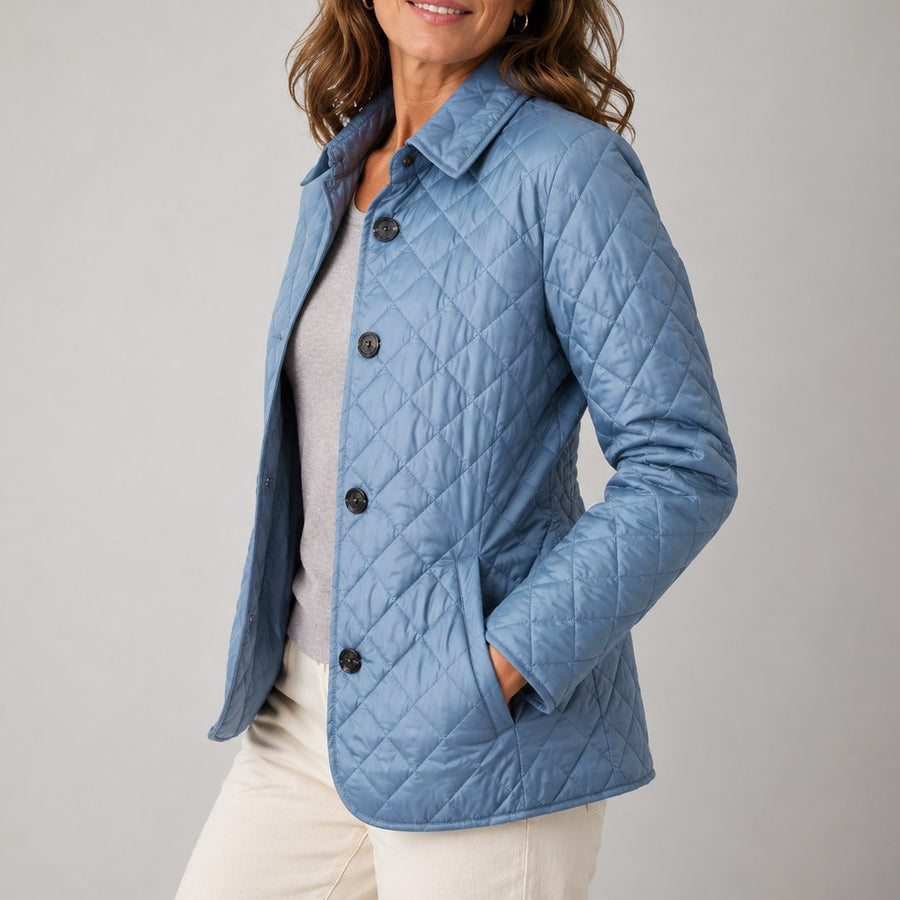 The Courtenay Quilted Jacket in Sky Blue
